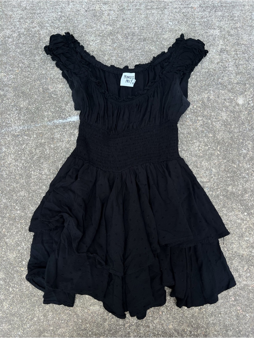 Princess Polly Love Galore Black Romper Short Sleeve Size 4